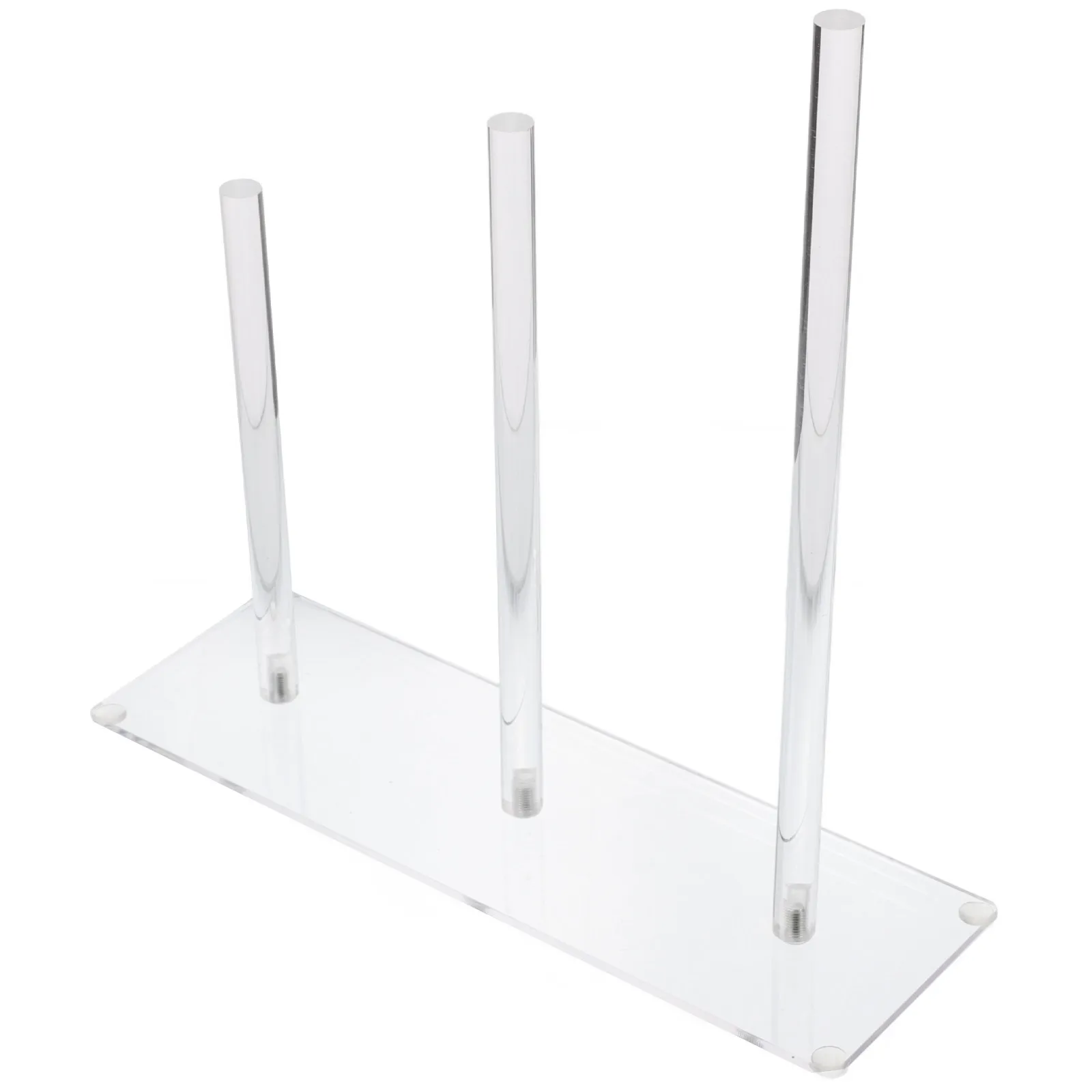 

Прозрачная 3-ярусная акриловая подставка для резинок для волос, органайзер для аксессуаров для волос, держатель для скранчи, витрина для хранения косметики для подростков