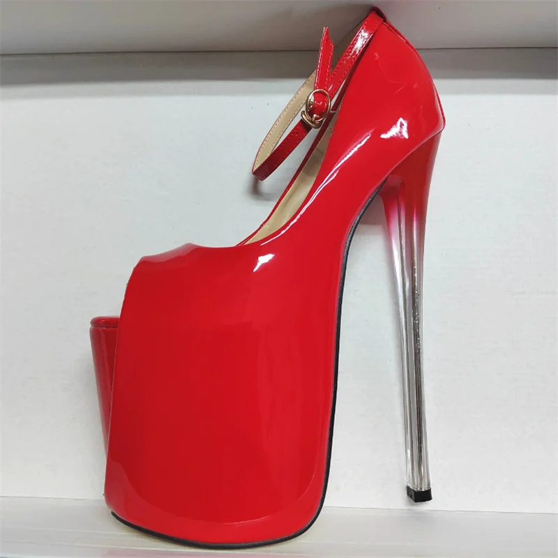 

SDTRFT Crossdresser Summer Platforms Sandals 22cm Thin High Heels Sexy Peep Toe Club Pumps Women Wedding Shoes Plus Size 34-50