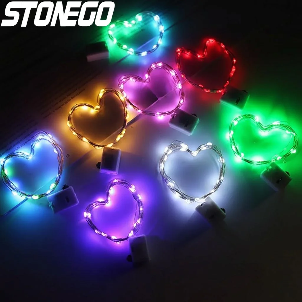 

Уличные водонепроницаемые разноцветные светодиодные гирлянды для вечеринок и свадеб, 1м/2м, на батарейках/USB, для создания праздничной атмосферы
