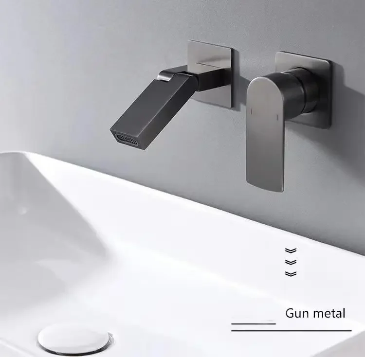 Wall mounted  faucet  golden bathtub  Mixer Shower hand with Sliding bars waterfall outlet basin tap