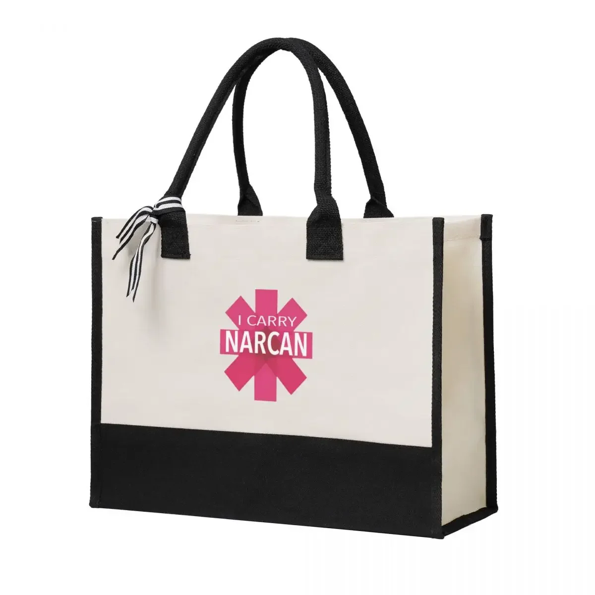 Canvas Gift Shopping Bag Carry NARCAN Save A Life Canvas Large Capacity Bag Customizable Quality Gifts