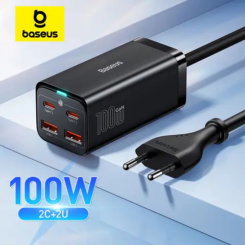 Baseus 65W/100W GaN 충전기 데스크탑 노트북 고속 충전기 4 in 1 어댑터 iPhone 15 14 13 Pro Max 전화 충전기 Xiaomi Samsung