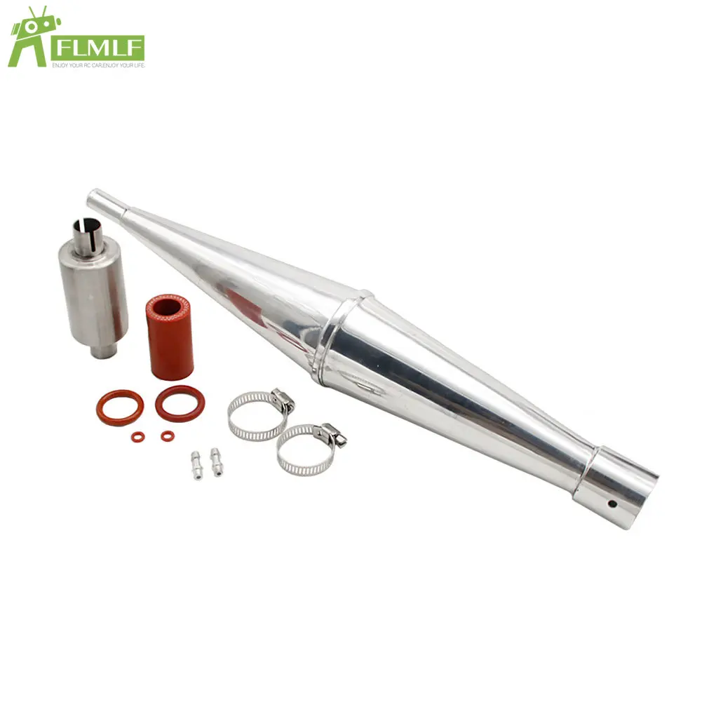 Rc Boat Aluminium Exhaust Pipe or Muffler Silencer Pipes Kit for RCMK QJ Zenoah CY Marine Gas Engine G260 G270 G290 PUM Parts