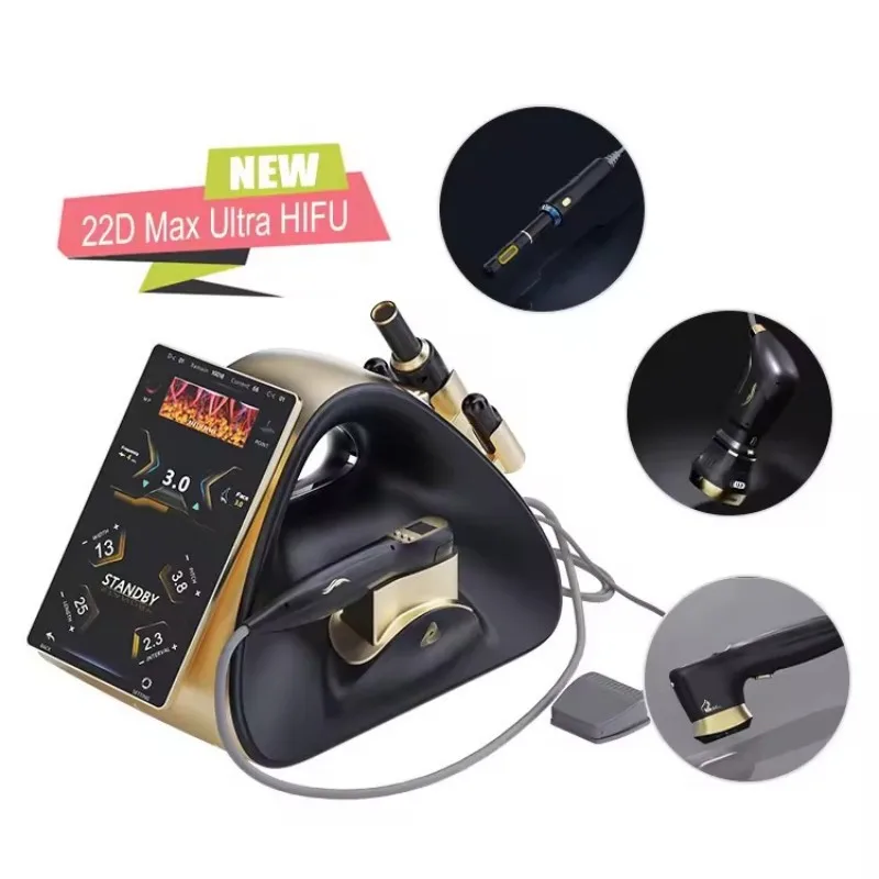 22D Max Triple Handle Desktop Beauty Salon Body Shaping Device Face Lifting Body Sculpting Anti-Aging Skin Tightening
