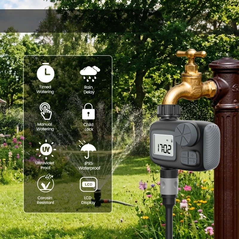 Mini Automatic Garden Irrigation Timer Programmable Watering Controller For Yard Lawn Outdoor Plants