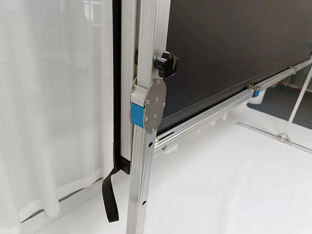 120 Inch 16:9 Quick Fold Projector Screen Portable Front Rear Projection with Aluminum Frame for Outdoor Camping Use