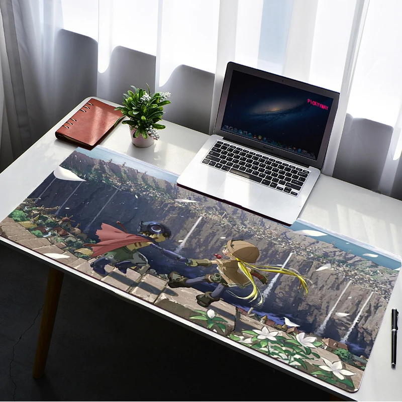 Made in Abyss 80x30cm XL Lockedge Large Gaming Mouse Pad Computer Gamer Keyboard Mouse Mat Beast Desk Mousepad for PC Desk Pad