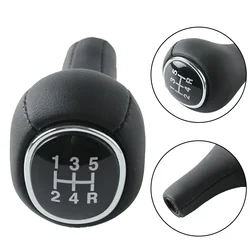 5-SPEED GEAR KNOB BLACK CHROME For FORD For FOCUS 1 I MK1 1998-2004 Car Leather Gear Shifter Head Replacement