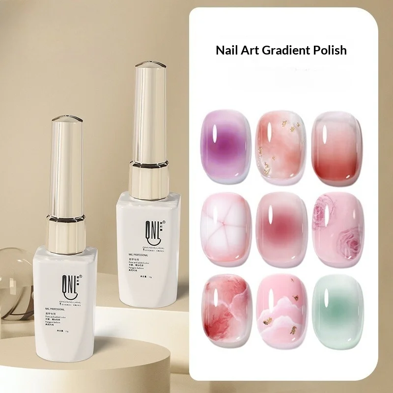

5Colors Nail Art Liquid Set Marbling Liquid Japanese Style Transparent Gradient Gel Polish For Watercolor Design Nail Art Design