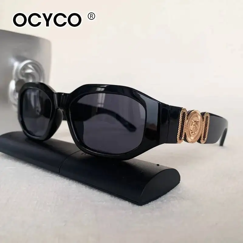 أزياء صغيرة مستطيل النظارات الشمسية الرجال النساء العلامة التجارية تصميم شخصية مربع ظلال شعبية نظارات شمسية UV400 نظارات السفر