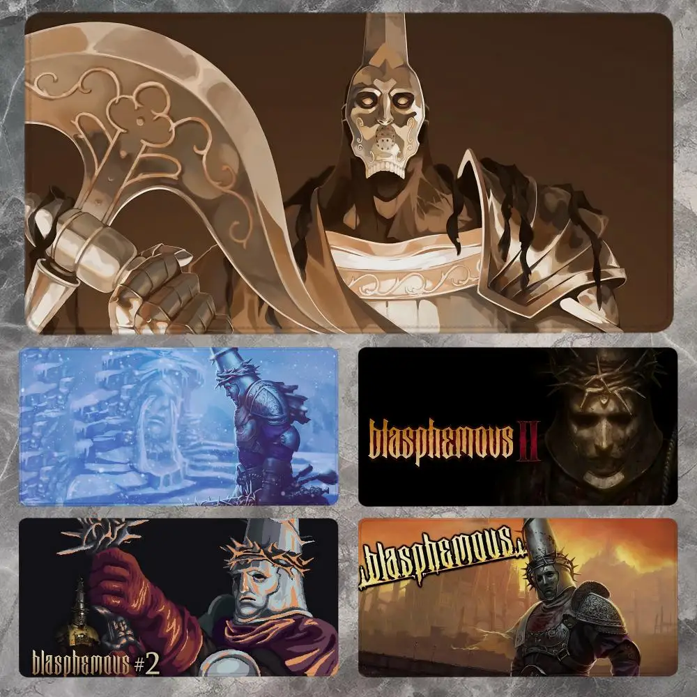 

B-Blasphemous Mouse Pad 90x40CM Non-slip Gaming Mousepad Gamer E-Sports Mouse Mat Game Mechanical Keyboard XXL Desk Mat