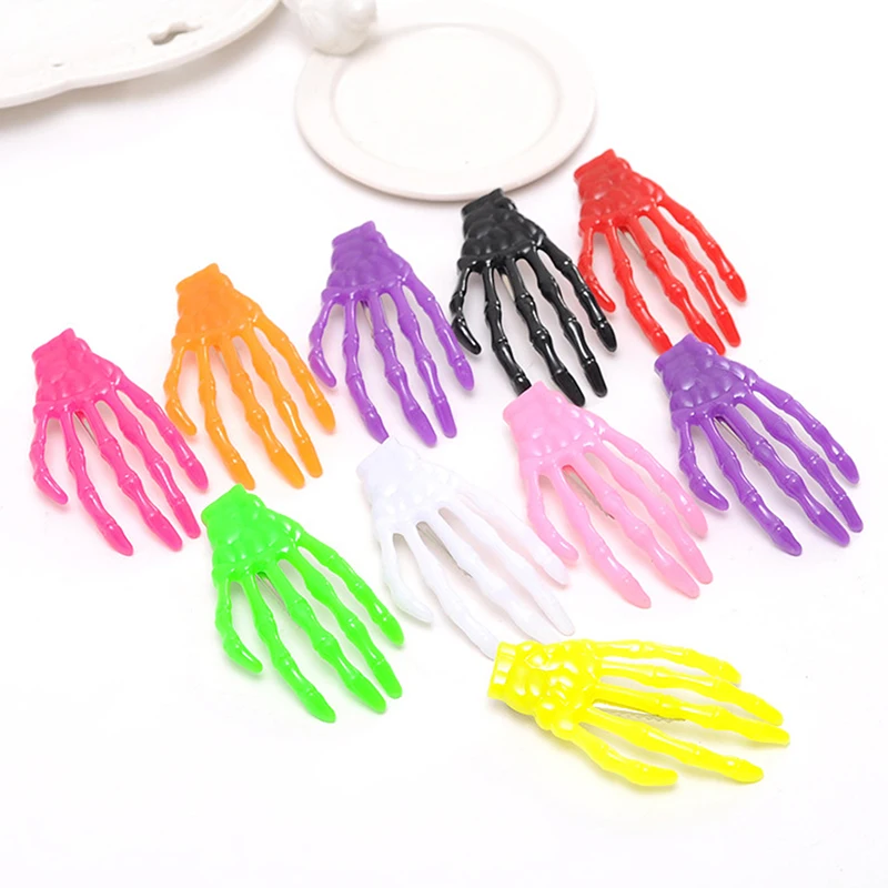 Épingle à Cheveux Créative et Amusante pour Femme et Fille, Barrettes Transparentes pour Halloween, Accessoires à la Mode, Cadeaux, 2 Pièces