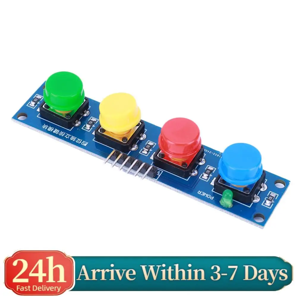 

Модуль сенсорной кнопки 4Keys с колпачком и светодиодным индикатором, модуль клавиатуры с высококачественным выходом для Arduino или Raspberry Pi