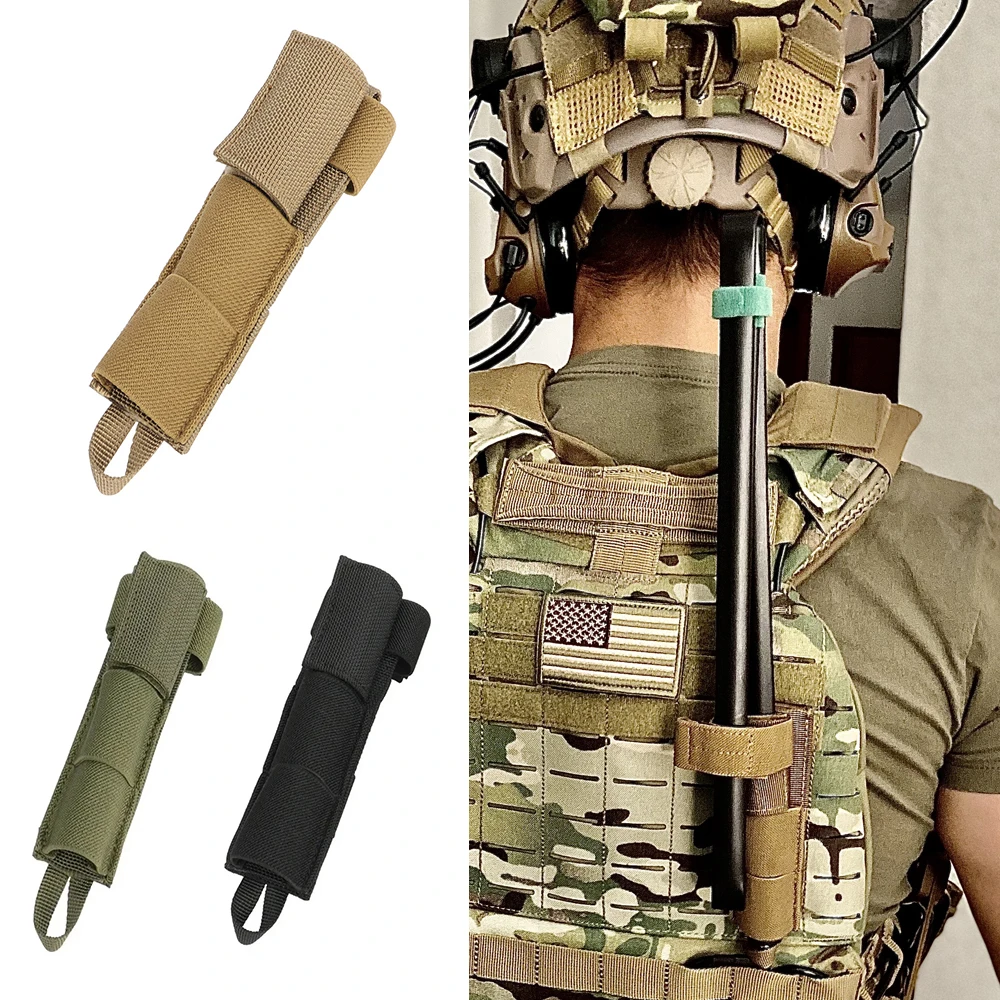 MOLLE Tactical Radio Antenna Relocation Pouch Airsoft Radio Antenna Fixing Pouch Holder Carrier Utility Tool Bag