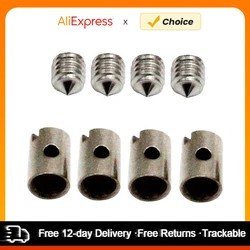 4 Sets Solderless Cable Nipples 5mm Throttle Choke for Motorcycle Scooter Quad Mower Nipple and Screw for Throttle Carb Cables