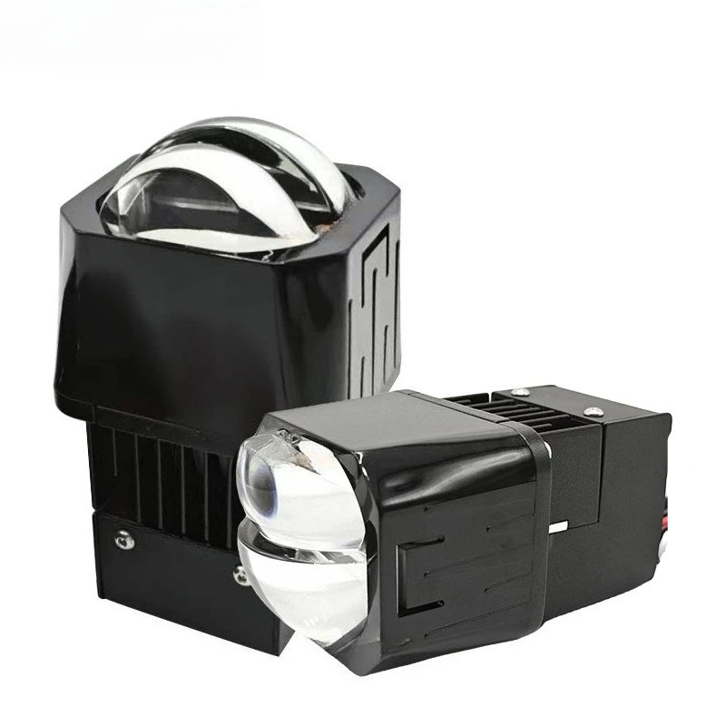 

110W 1.5 Inch Triple Matrix Bi LED Projector Headlight with Halo High Low Beam Super Bright Car LED Retrofit Headlamp Lens Kit