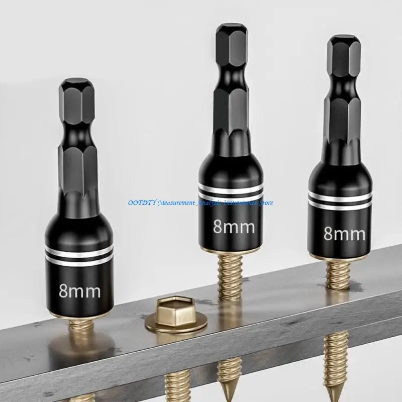 367D 8mm 5/16" Hexagonal Drill Bit Nut Driver Set Impact Socket Adapter