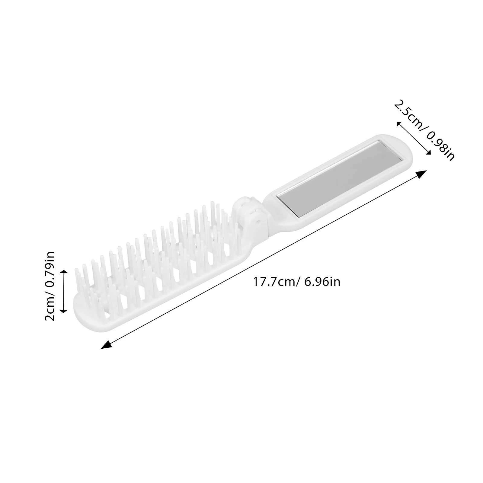 

2Pcs Portable Folding Hair Comb Mirror Brush Compact Travel Size Small Comb for Women Men Hair Brush Travel Hairbrush