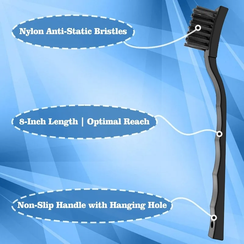 5PCS ESD Anti‑Static Brush Kit Nylon Bristles Cleaning Brushes for PCB Motherboard Keyboard Electronics