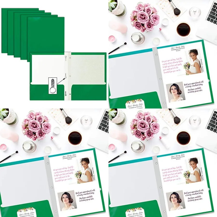 

Набор из 25 глянцевых зеленых папок для файлов размером 8,5 x 11 дюймов с 3 металлическими зубцами для эффективной организации офиса Идеально подходит для хранения документов