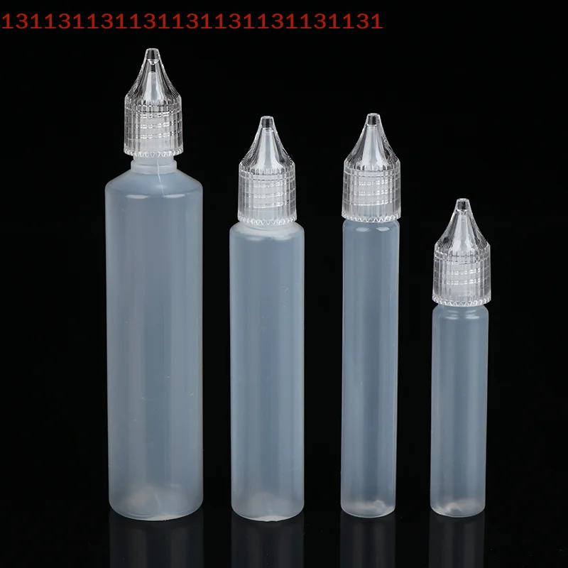 5 قطعة شكل قلم زجاجة طويلة فارغة للحبر صبغة زيت طبيعي 10/15/30/50 مللي زجاجة قطارة بلاستيكية زجاجات سائلة قابلة لإعادة الملء #6