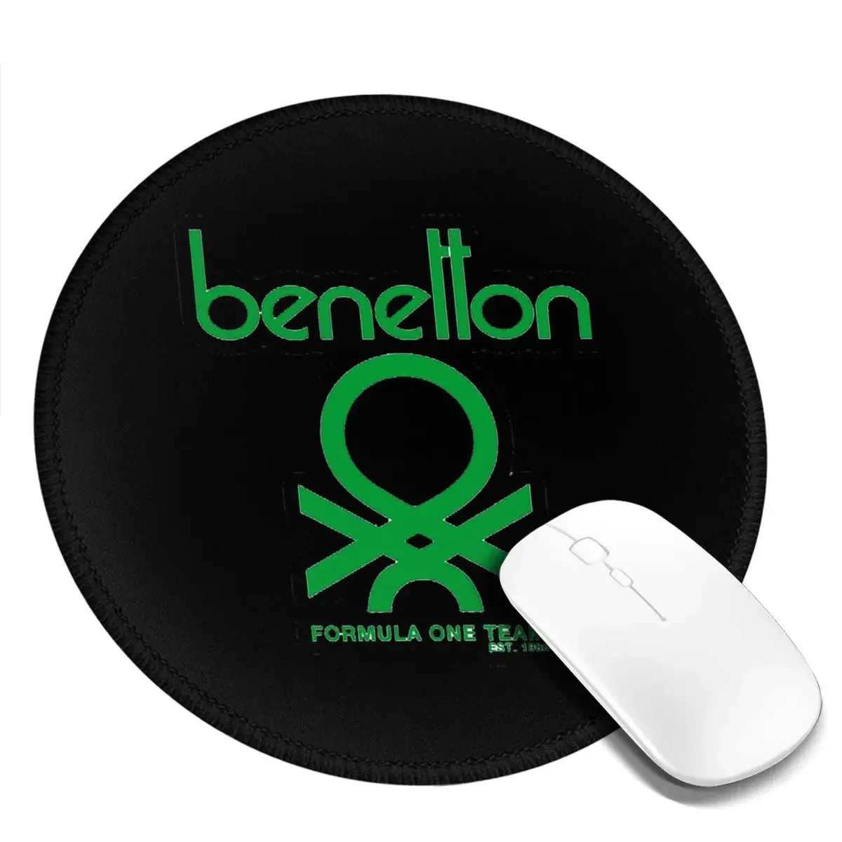 Tapete de rato redondo Benetton, tapete para teclado de computador, tapete para jogos, laptop, mesa de escritório, tapetes de mesa