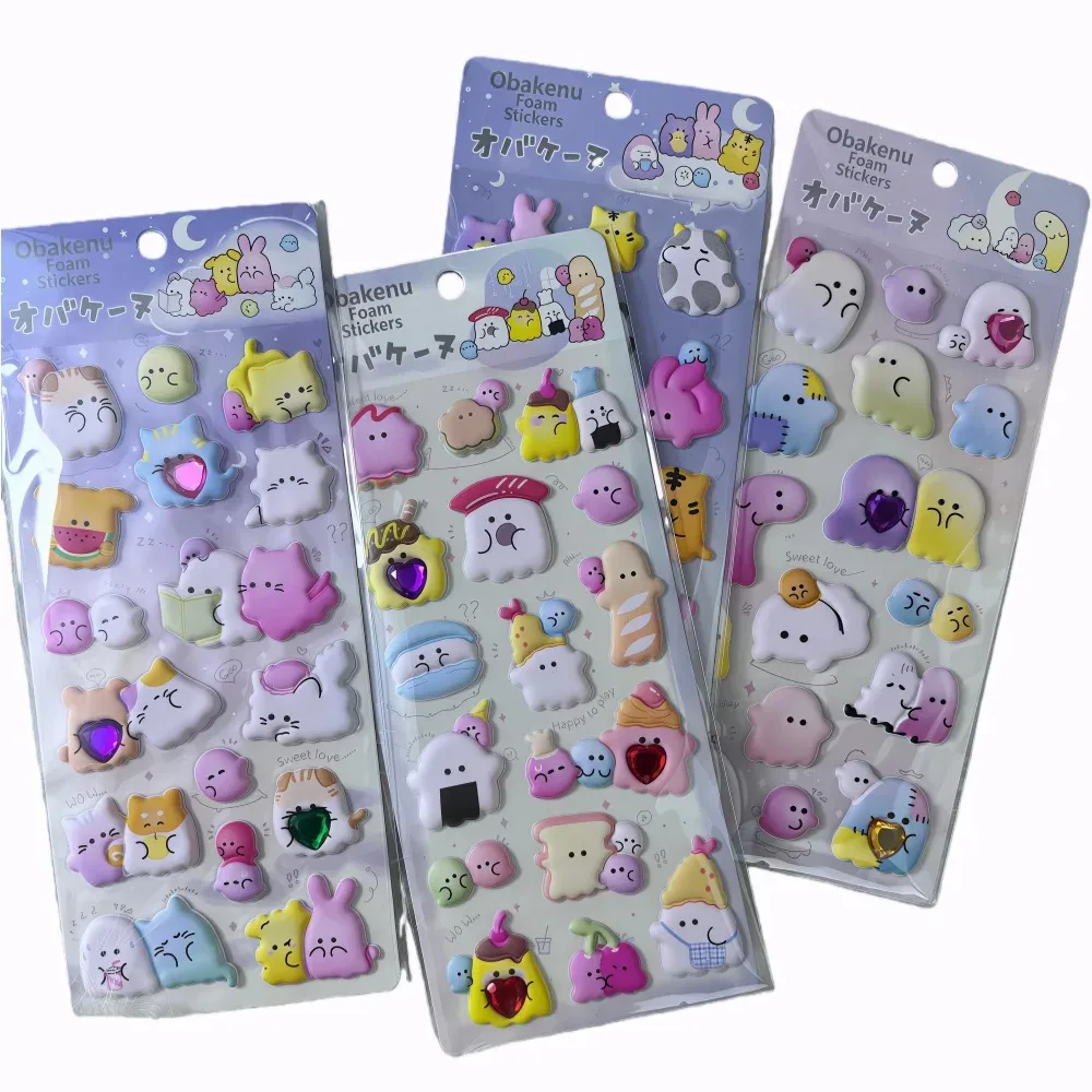 

2026 New 3D Cosplay Accessories Stickers Cute Japanese Cartoon Crystal Phone Case Decorations