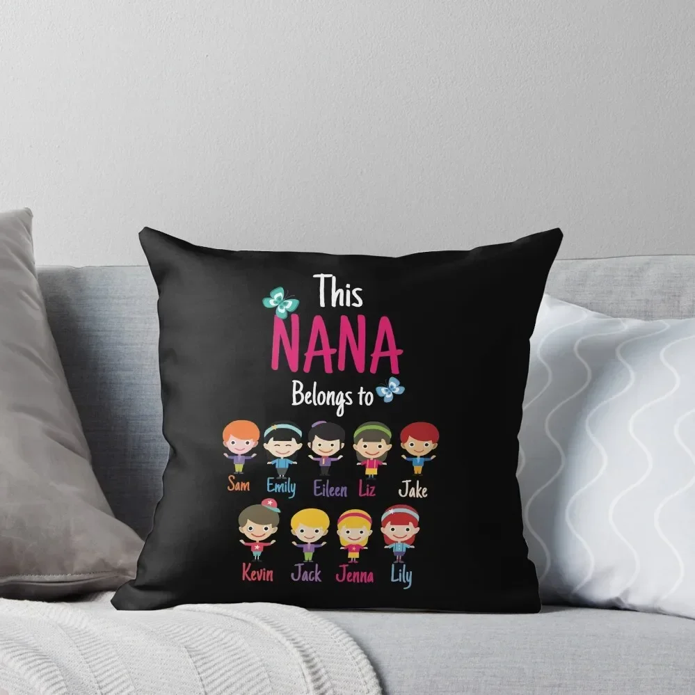 This Nana belongs to grandkids Throw Pillow Decorative Cushion Cover christmas pillowcases Christmas Covers For Cushions Pillow