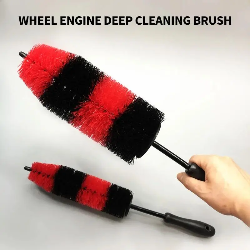 1pcs Two-color wheel cleaning brush car wash tool brush car brush tire cleaning brush detail brush car wash brush set