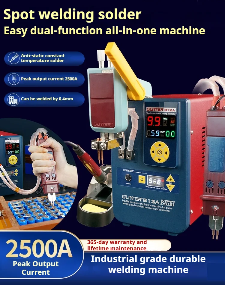 LUCK Lithium battery spot welding machine 4S 13S 48V Lifepo4 battery pack solder Nickel sheet welding 14KW Power