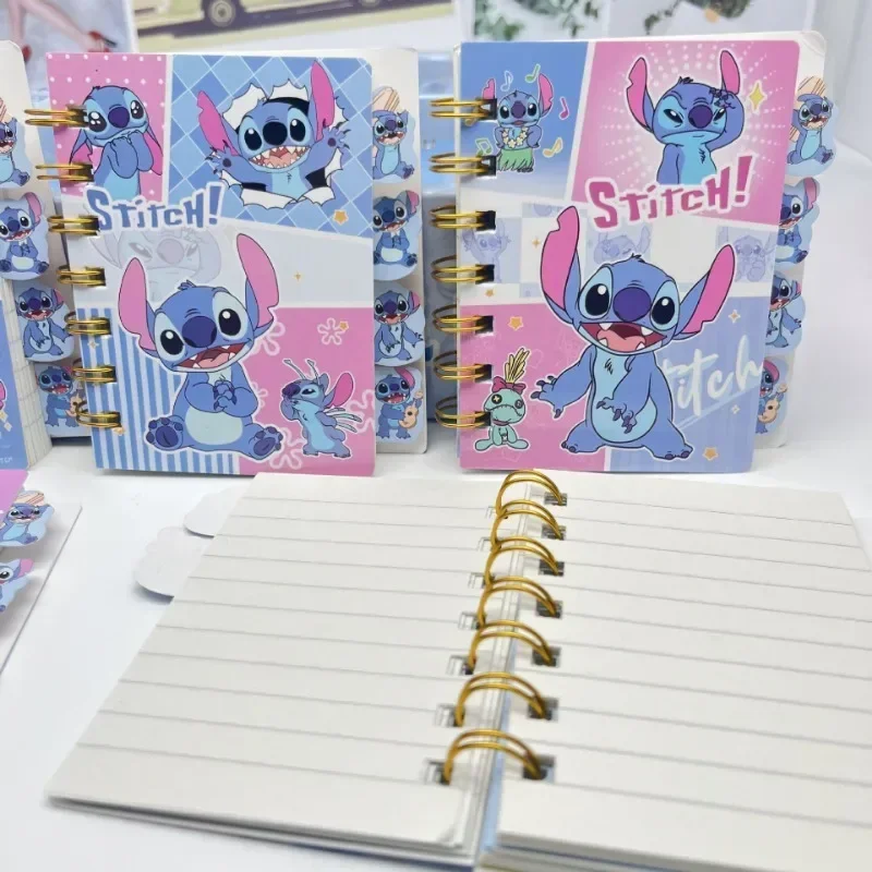 Kawaii Disney Stitch โน้ตบุ๊คการ์ตูนอะนิเมะน่ารักนักเรียนหนังสือออกกําลังกายแบบพกพา Notepad แฟชั่นอุปกรณ์การเรียนรู้วันหยุดของขวัญ