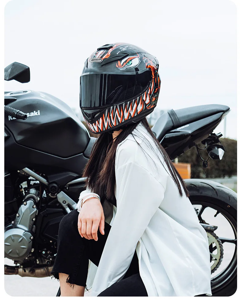 

Safety Motorcycle Helmets Full Face Dual Lens Racing Helmet Strong Resistance Off Road Helmet DOT Approved