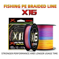 Nuevo Línea de pesca trenzada ygk g-soul X16, 16 hebras, multifilamento multicolor de agua salada, línea de pescado principal de PE, línea trenzada de 300M/500M