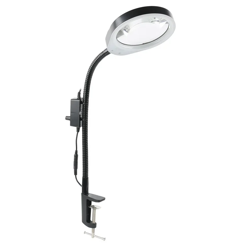 

8X Adjustable LED Desktop Magnifier Glass Magnifier With Bendable Metal Soft Rod For Reading Repairing And Inspection