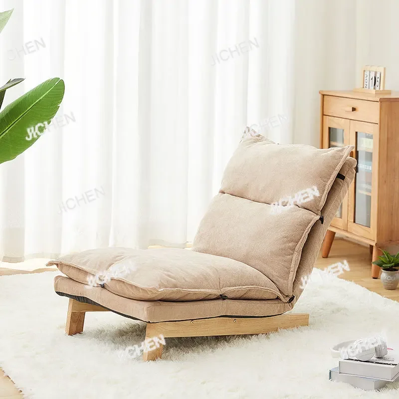 

JCX одиночный низкий диван-кресло, кресло для отдыха, татами, напольное сиденье для эркера или балкона, домашнее кресло из массива дерева