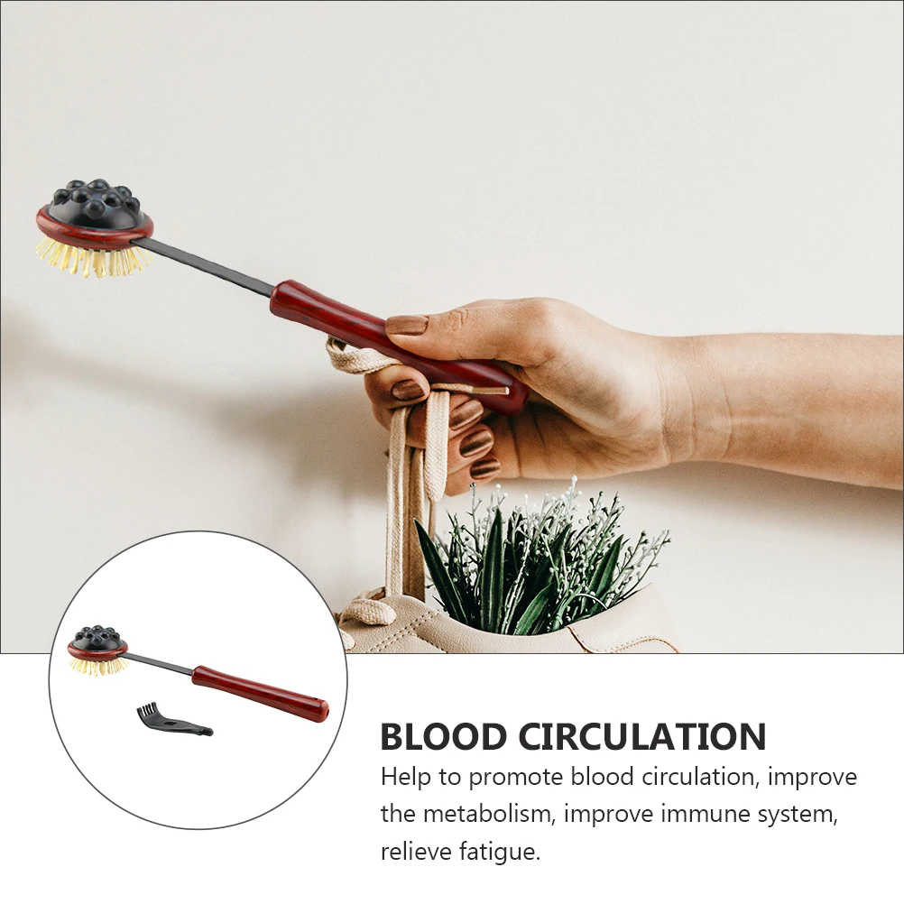 

Back Massage Hammer Manual Shoulder Neck Stick Brown H held Fitness Tool Health Preserving Massager Long H Suitable Hips Legs