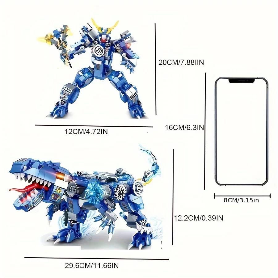 New 2IN1 Jurassic Mechanical Indominus Rex Dinosaur World Model Mech Building Blocks Dino Park Bricks Children Boys Toy Gifts