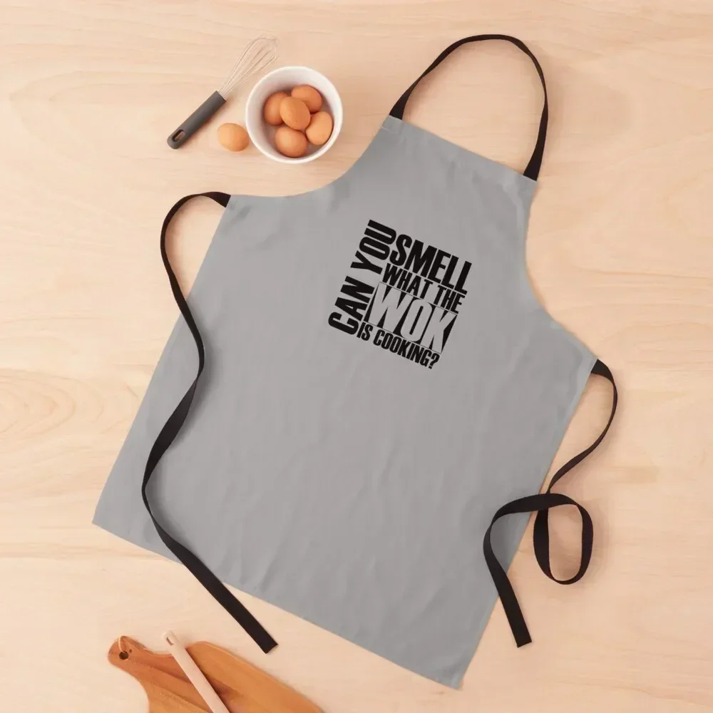

Can you smell what the Chef is cooking Cook wok Apron For Women Kitchen bib Camping Apron