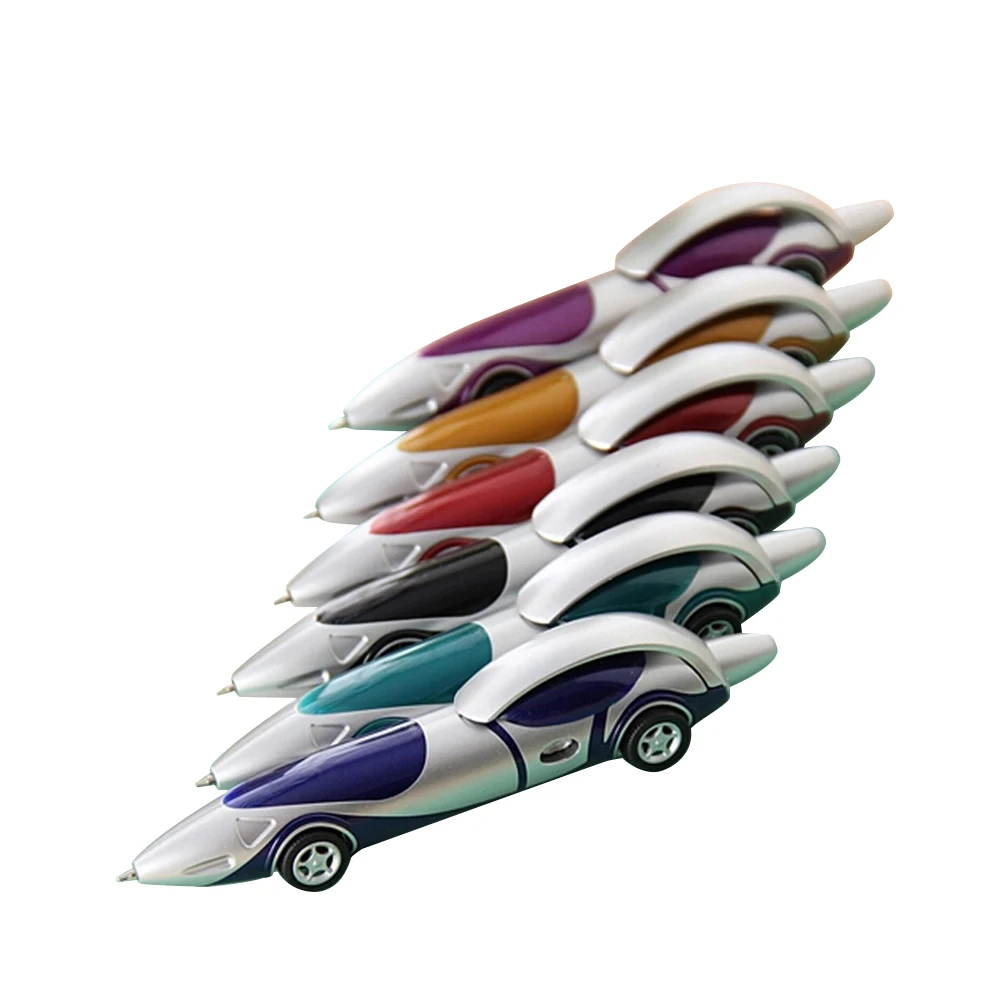 

6 Pcs Car Ballpoint Pens Cute Kawaii Cartoon Plastic Writing Stationery Office School Supplies Gifts For Boys Fine Tip