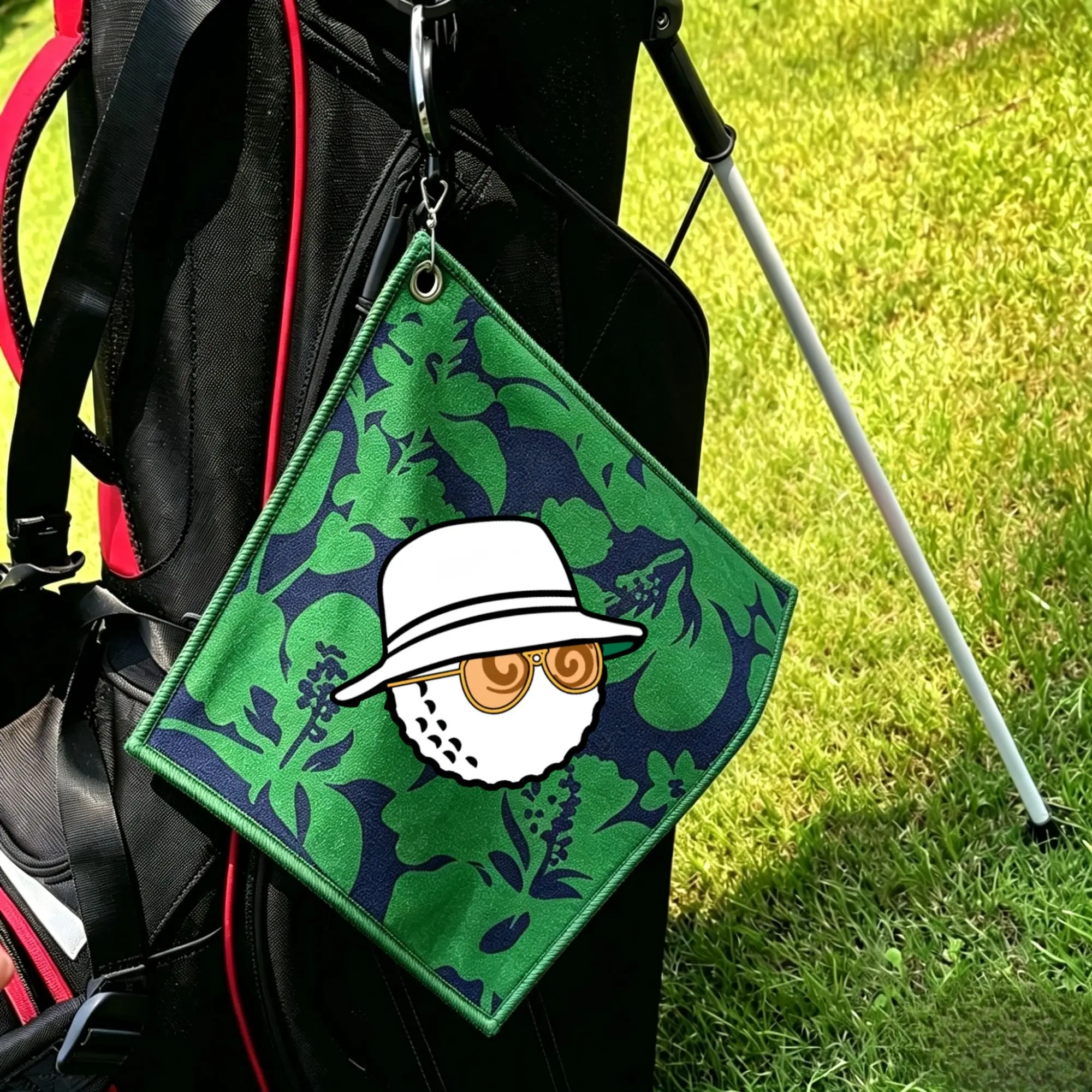 High-Quality Golf Towel, Stylish And Unique, Double-Layered And Durable, with a Retractable Hook, Quick-Drying, Super Absorbent - view 2