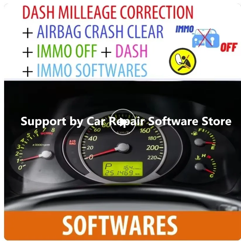 DASH MILLEAGE CORRECTION + AIRBAG CRASH CLEAR + IMMO OFF + DASH + IMMO Newest software