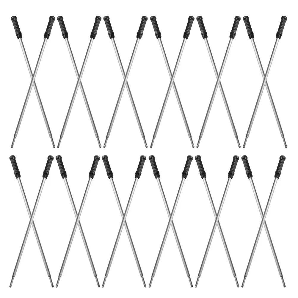 

50Pcs Black Ink Ballpoint Refills Sturdy Metal Construction for Twist Pens Seamless Writing Experience Ideal for Office School