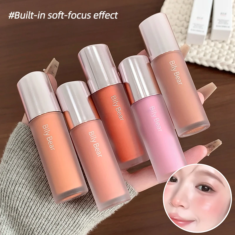 Bily Bear Watery Liquid Blush Hydrating Natural Dewy Cheek Tint Soft Focus Long Lasting Blendable Liquid Blush Suitable For Yell