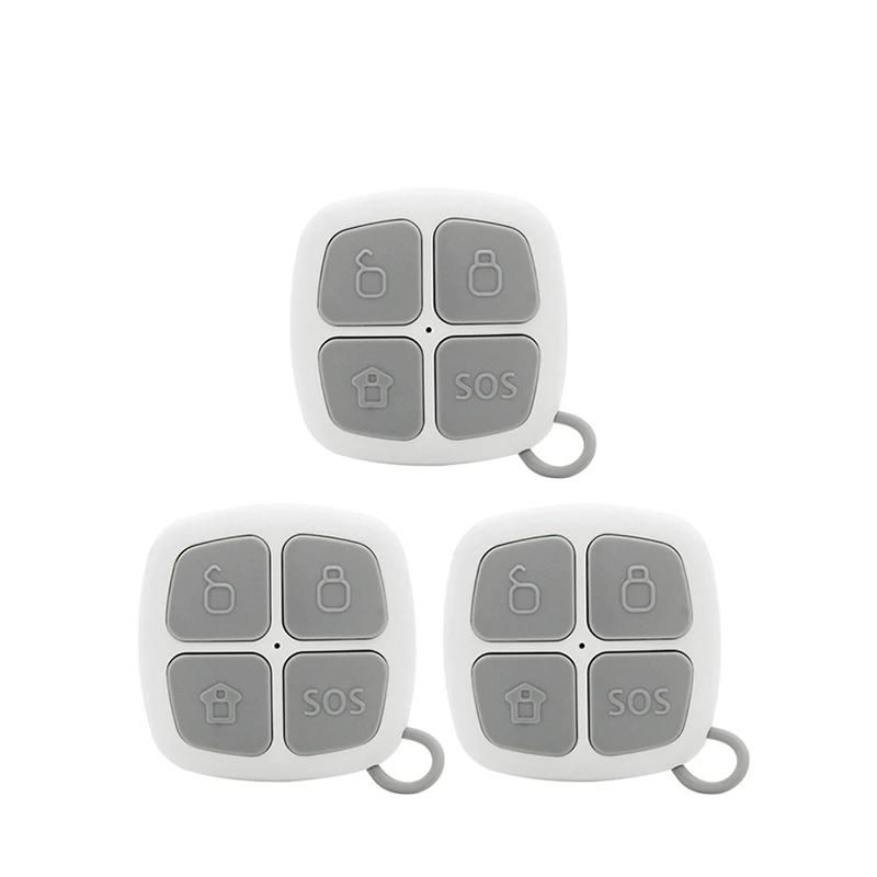 2/3/5pc Mini 433MHz Remote Control Keychain Keyfob Alarm Control Arm / Disarm /Home Mode/ Panic 100 Meter High Sensitive Range