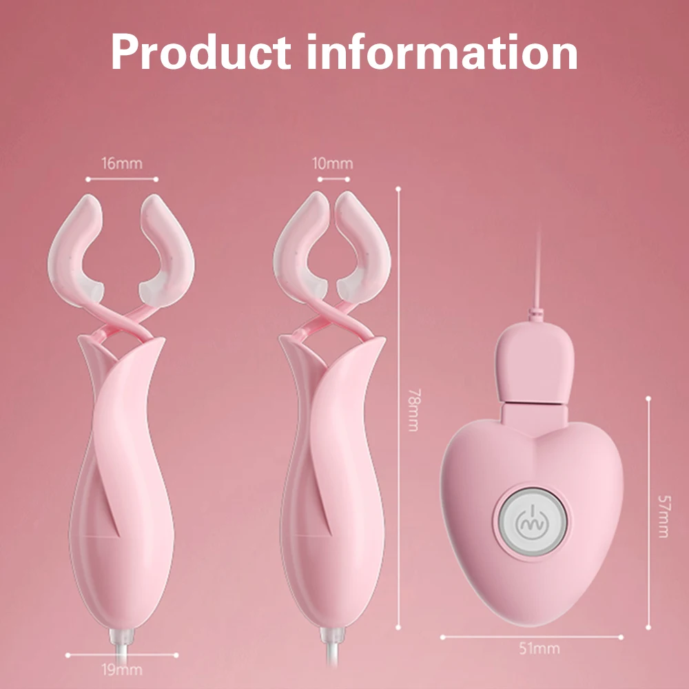 Nipple Massage Vibrator Clamp for Women Breast Nipple Clamp Enhancer Nipple Stimulator BDSM Sex Toys for Couples Female Adult