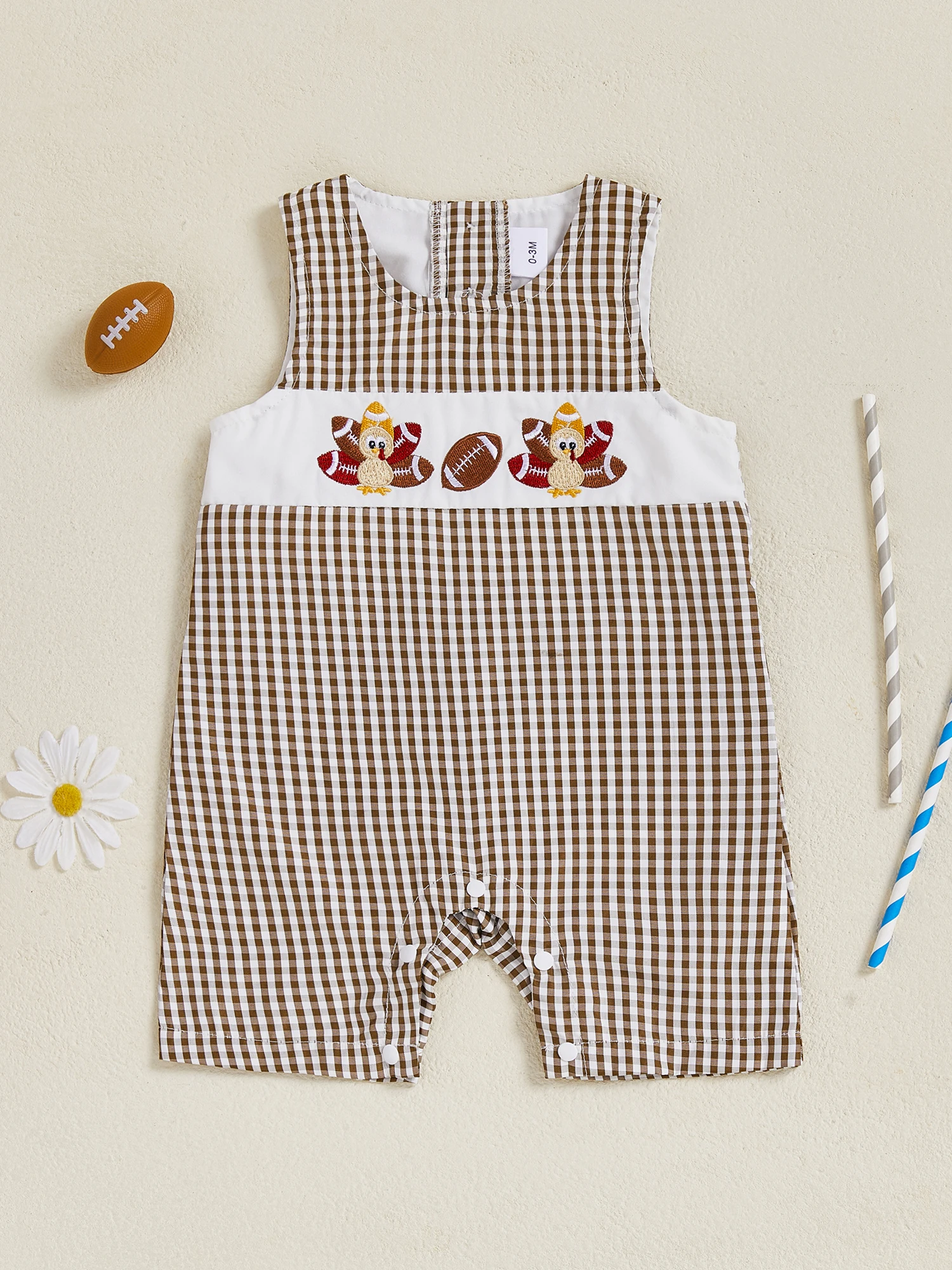 

Adorable Baby Girl Pumpkin Patch Overall Romper with Ruffle Sleeves and Embroidered Pumpkin Applique Fall Outfit for