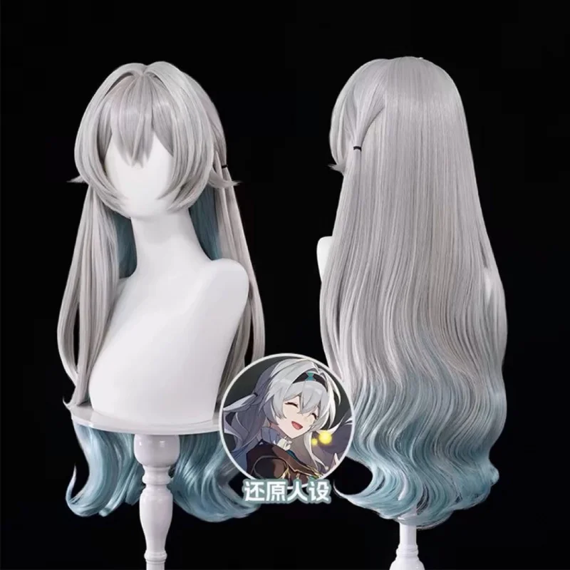 انهيار ستار قبة السكك الحديدية تدفق PatterncosplayWig مع فروة الرأس واقعية نمط مجعد طبيعي شعر مستعار ارتفع الداخلية صافي #1