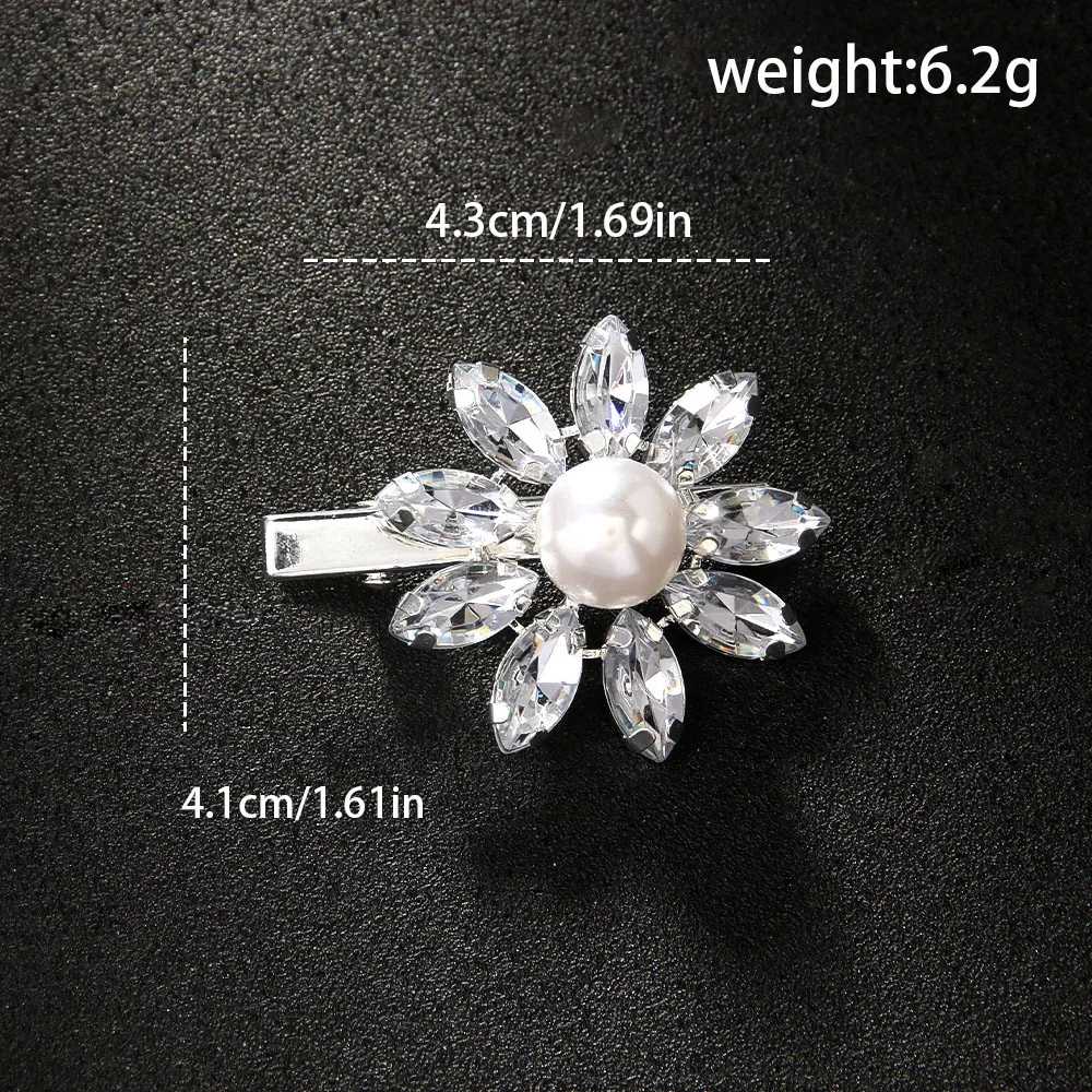 

Fashion Rhinestone Flower Hair Combs Clips Bridal Wedding Hair Accessories For Women Bride Hairpins