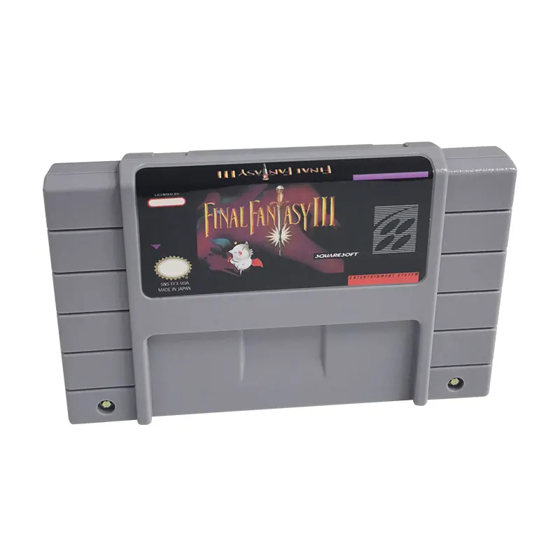 Final Fantasy III-Cartucho de Jogos Super NES SNES, Cartão Retro 16 Bit RPG para Console Clássico Super Famicom SFC | Versão EUA NTSC