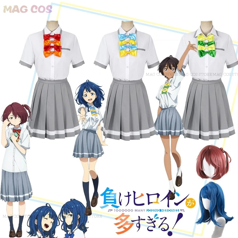 Too Many Losing Heroines Yanami Anna Yakishio Remon Komari Chika Cosplay Costume Halloween JK School Uniform Outfit Anime Novel